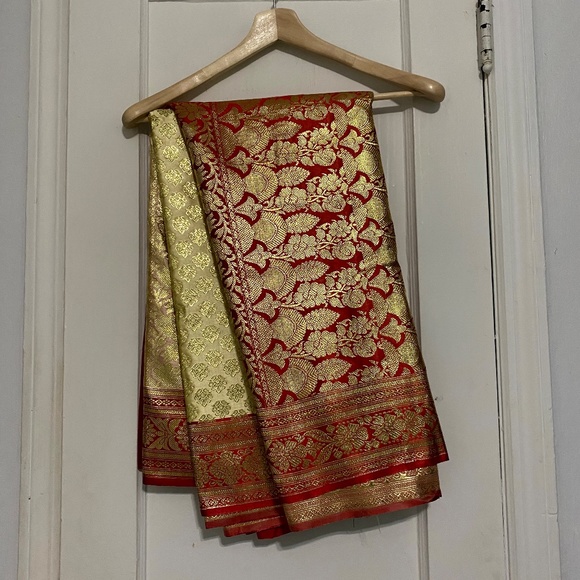 Women's Indian Banarasi Saree | Katan & Silk | Handmade - Picture 1 of 5